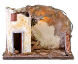 rossi rosa capanna con luce per presepe 33x18x24 cm ean 8018623879417