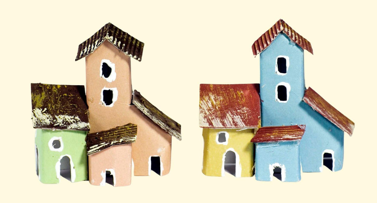 rossi rosa set 2 case colorate per presepe 65x4x7 cm ean 8018623114075