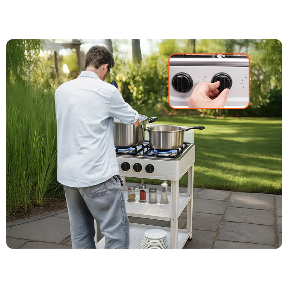 staylux mobil fornello 2 ripiani bianco ean 8055954980054