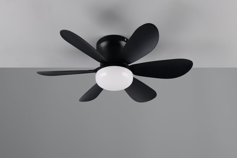 trio lighiting ventilatore da soffitto lund con plafoniera led 8w ean 4017807643732