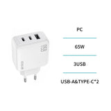 unico alimentatore pc e tablet 3 porte 65w 2usbc 1usba ean 8435719661419