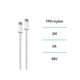 unico cavo usb c 5a 2 mt 240 w alta densita bianco ean 8435719613999