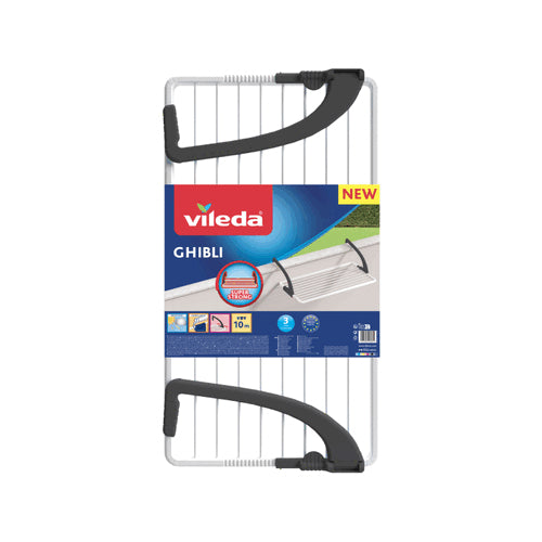 Vileda Cordomatic Stendibiancheria Retrattile - Filo 15m, Nero, Per Interni/Esterni - Foto 8