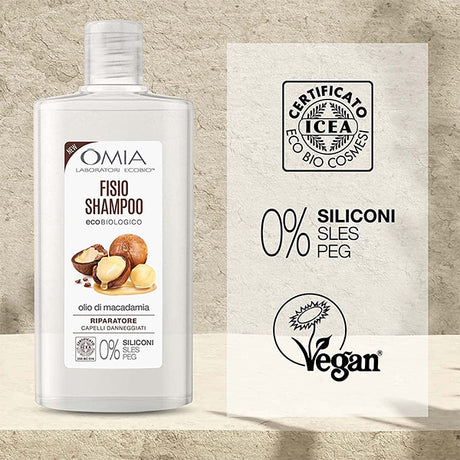 immagine-3-omia-omia-fisio-shampoo-eco-bio-olio-di-macadamia-200ml-ean-8021983812666