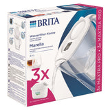 Caraffa Brita Marella White 2,4lt Kit 3 Filtri