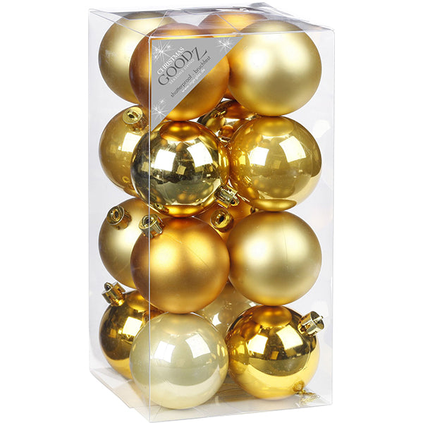 christmas confezione 16 palline di natale oro 6cm ean 4022257740061