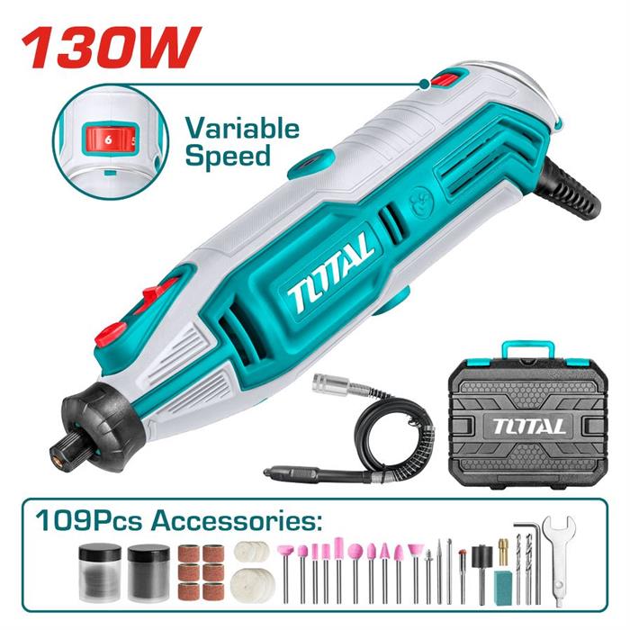 Mini Smerigliatrice Angolare 130 W Con Accessori