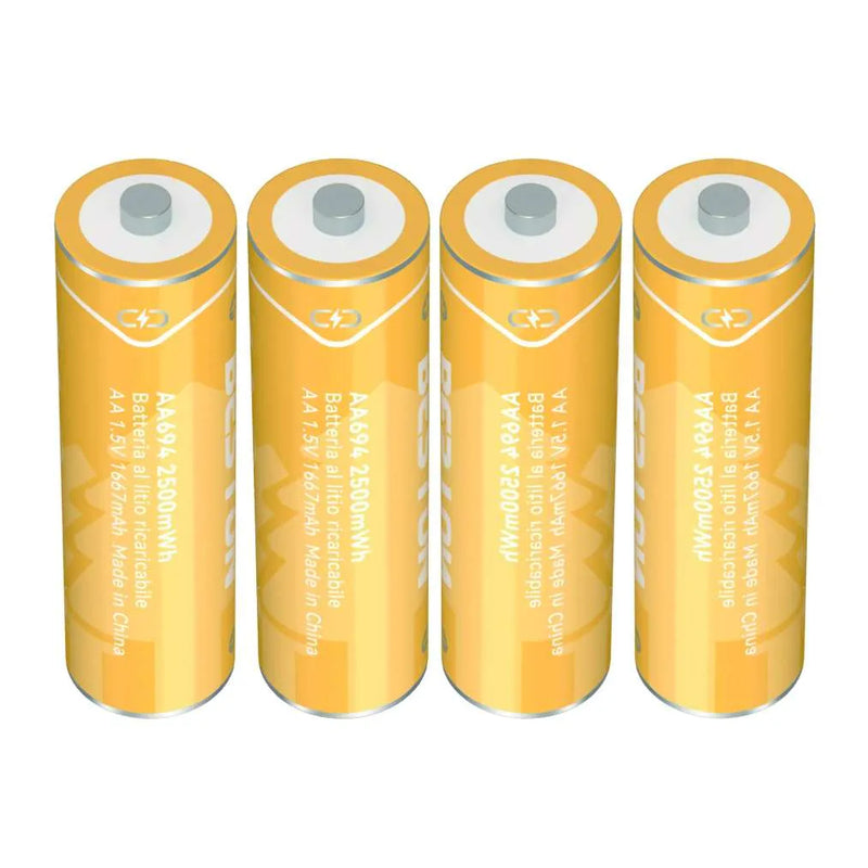 nbr set 4 batterie al litio ricaricabili da 2500mwh ean 6972443864959