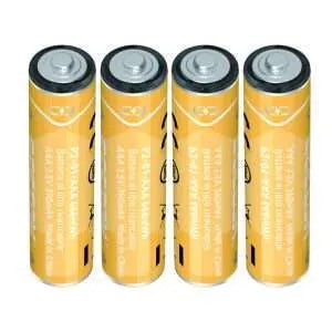 wiby set 4 batterie al litio ricaricabili 666mwh aaa ean 6972443864973
