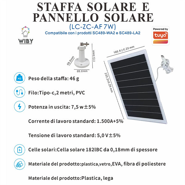 wiby solare pannello con staffa ean 6974455003128