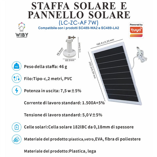 wiby solare pannello con staffa ean 6974455003128