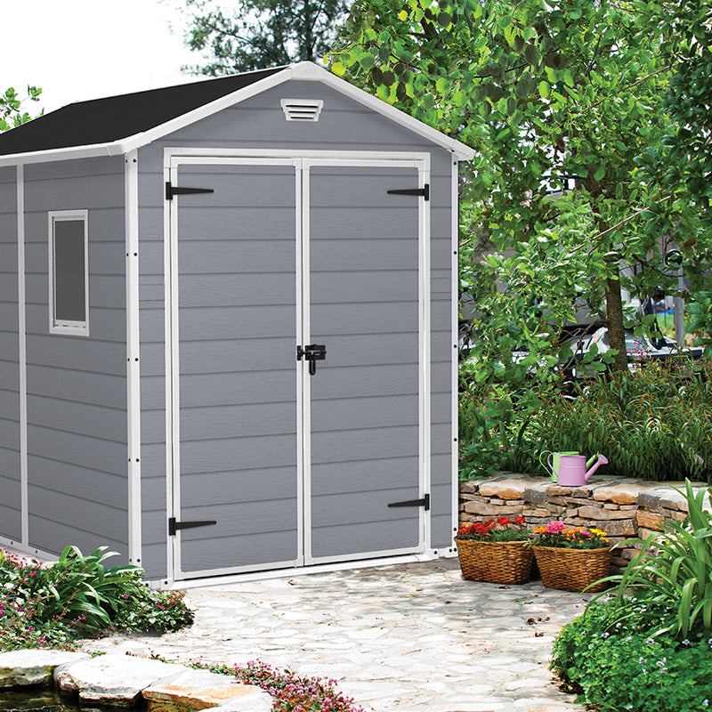 keter casetta da giardino manor 6x8 grigio ean 7290103660413