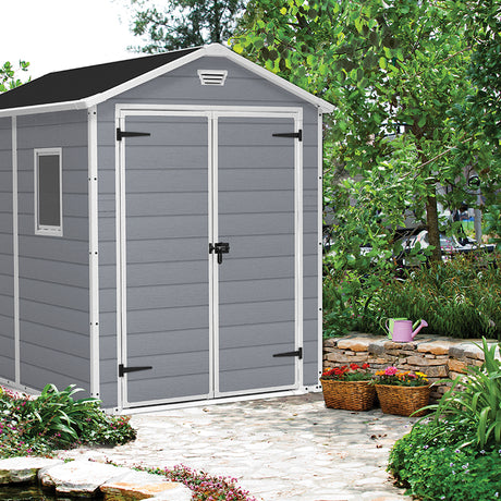 keter casetta da giardino manor 6x8 grigio ean 7290103660413