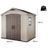 Casetta Factor Beige Con Mensole 256x182x243 Cm