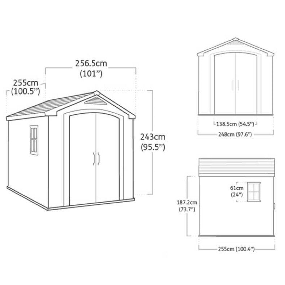 Casetta Factor Beige Con Mensole 256x255x243 Cm