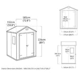 Casetta Manor Beige 185x152x226 Cm
