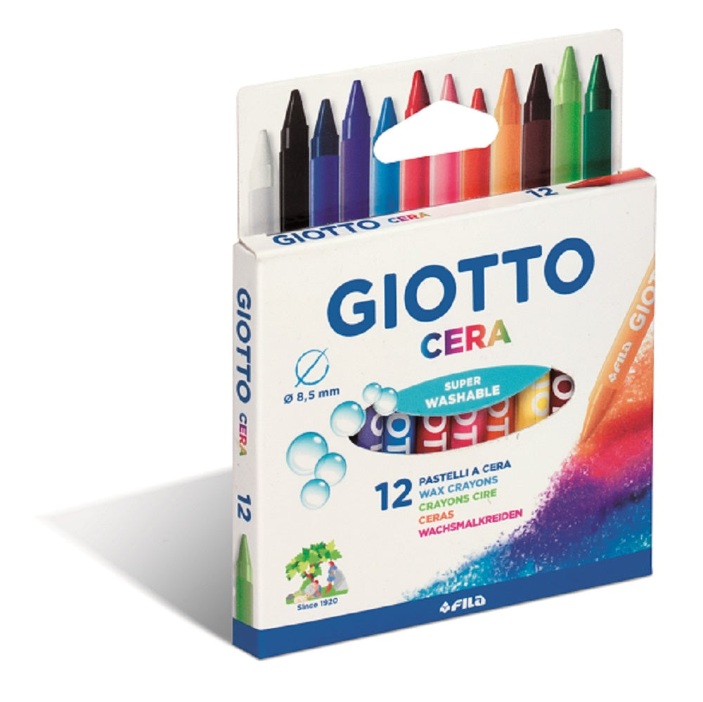 Pastelli A Cera Giotto 12 Lavabili 059300
