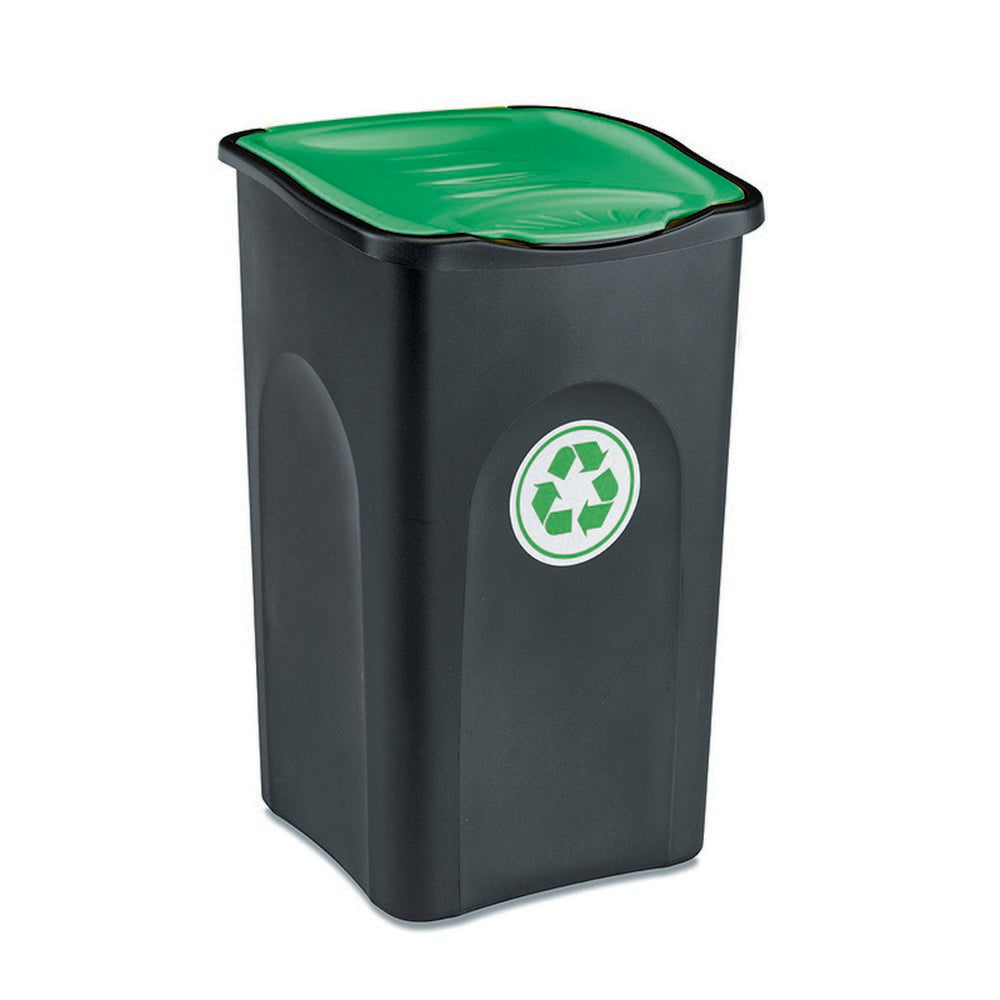Pattumiera Ecogreen Nero/Verde 50l 70651