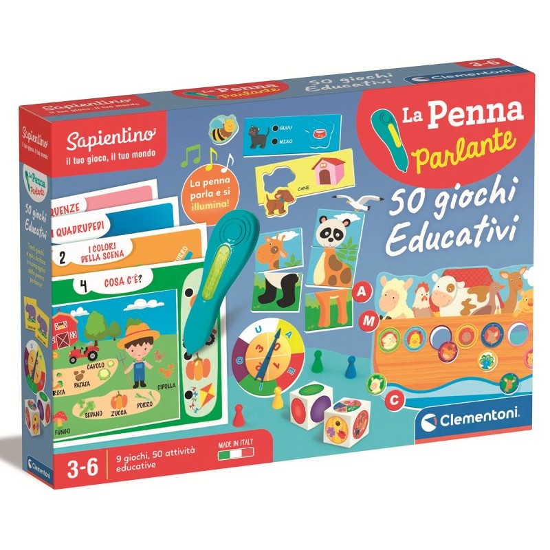 clementoni sapientino penna interattiva 50 giochi ean 8005125167999