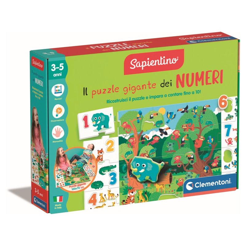 clementoni sapientino il puzzle gigante dei numeri ean 8005125168750