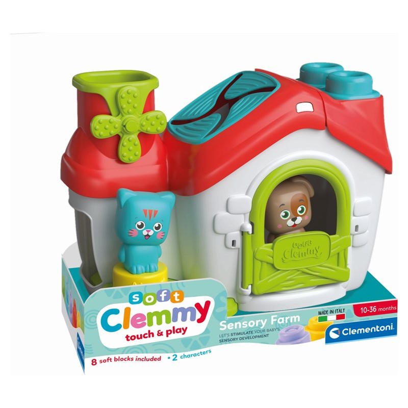 clementoni soft clemmy playset fattoria mattoncini morbidi ean 8005125179930