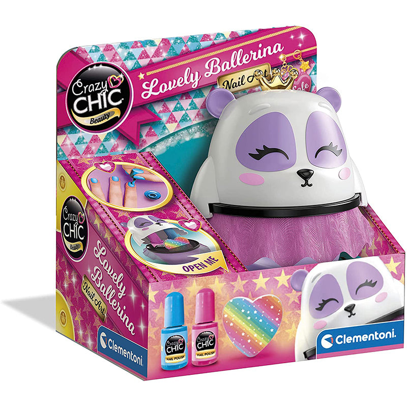 clementoni crazy chic lovely ballerina nails set ean 8005125186945