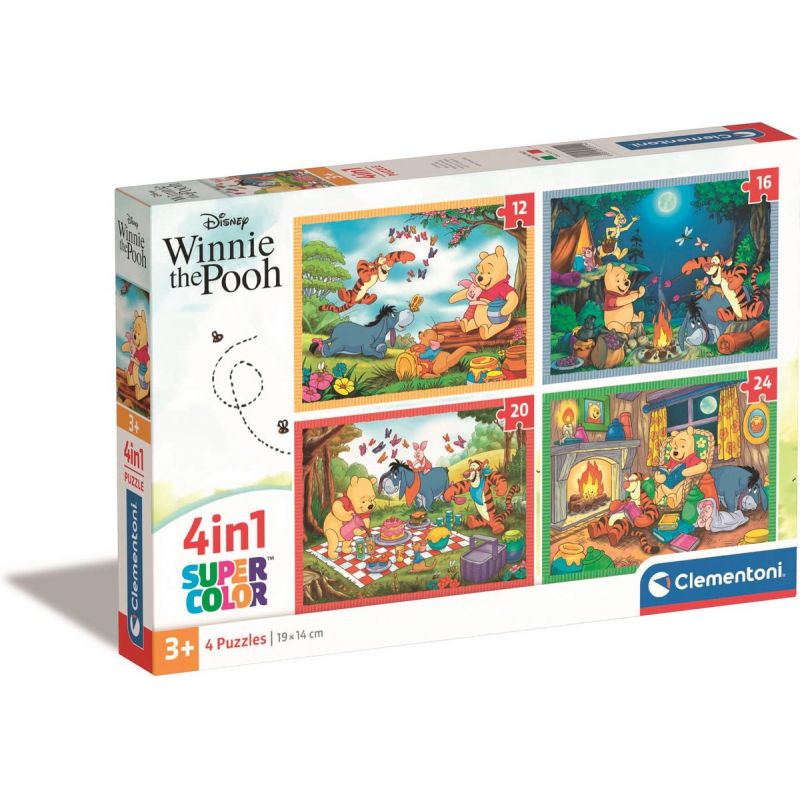 clementoni puzzle bambini winnie the pooh 4 in 1 ean 8005125215140