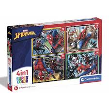 clementoni puzzle bambini spiederman 4 in 1 ean 8005125215157