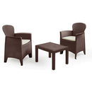 Set Giardino Akita In Resina Rattan Moka