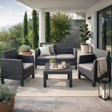 Set Matilde 2 Poltrone + 1 Tavolo Antracite