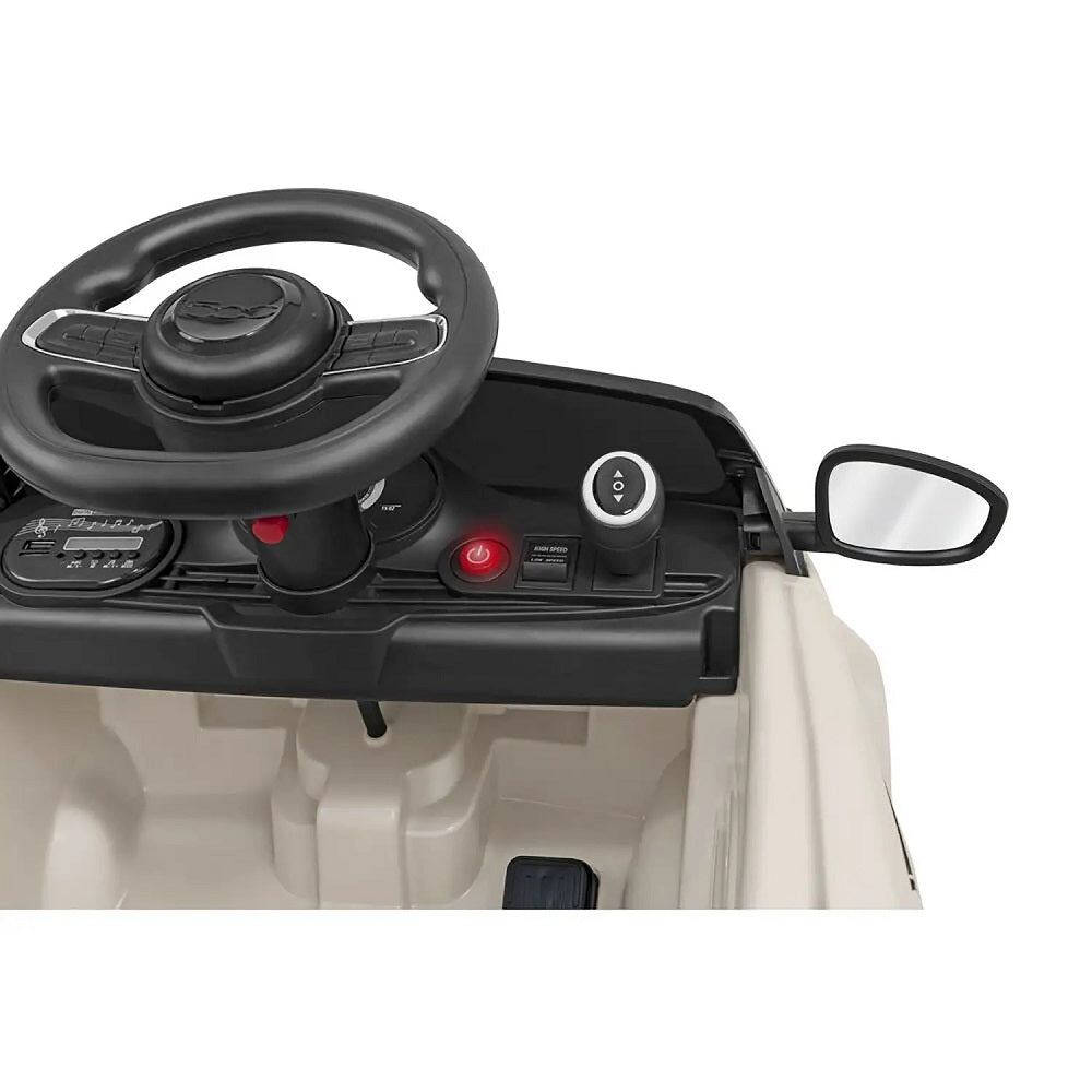 Auto Elettrica Fiat 500 Batteria A Litio 12v Bianc