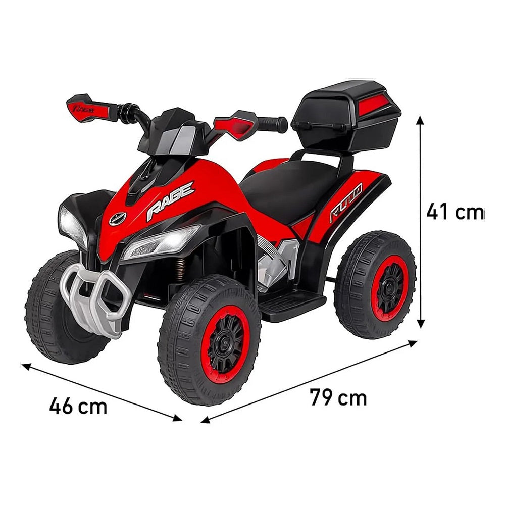 Quad Elettrico Con Batteria a Litio 8,4V Rosso