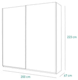 Armadio Systema Ante Scorrevoli 200x67x223 Cm