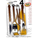 gicos set 4 accessori per barbecue con manico in legno ean 8025569409653