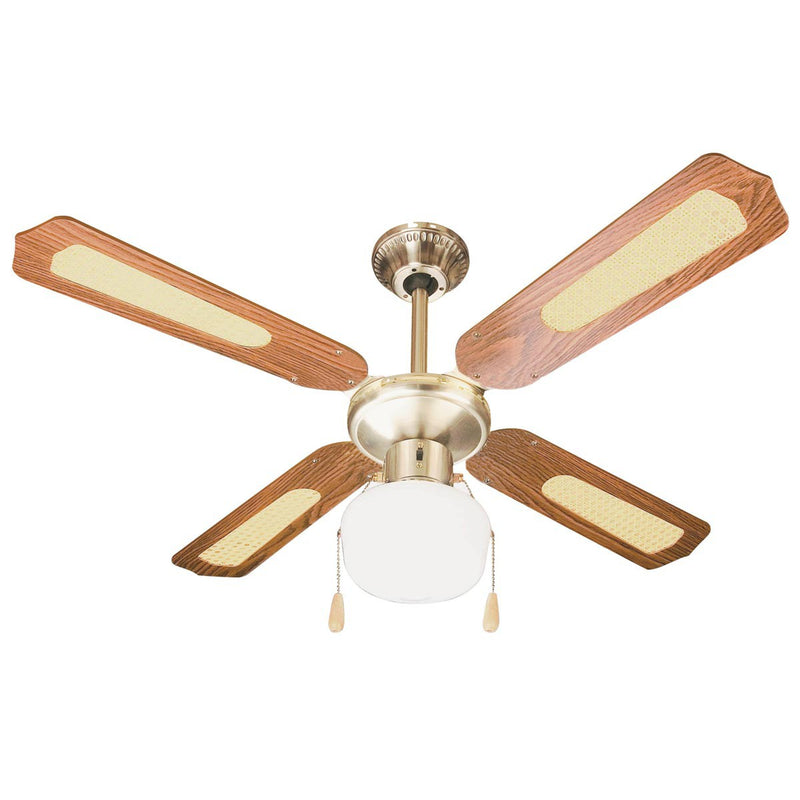 nbr ventilatore da soffitto con luce con 4 pale 70w ean 8027914004995