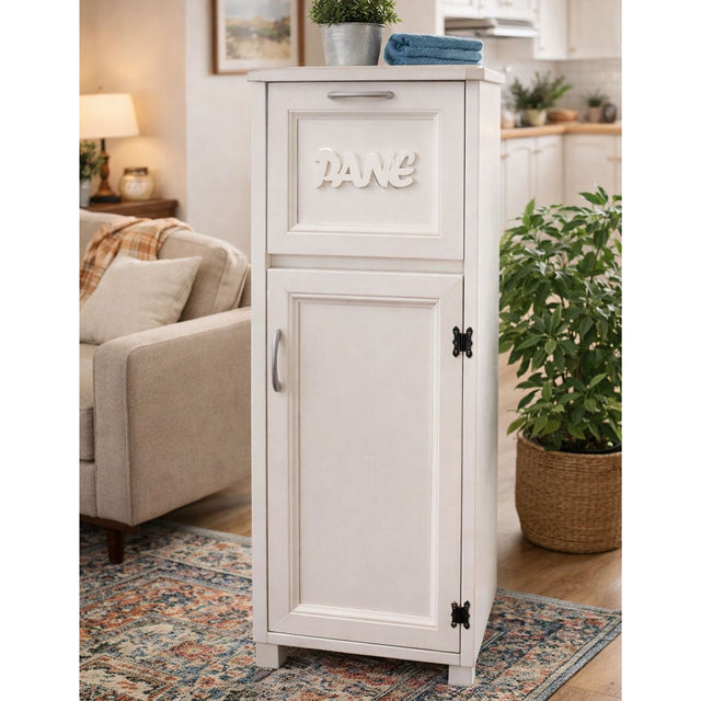 Carrello Da Cucina Slim Con Anta Bianco