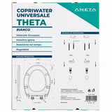 Copriwater Theta Bianco 44,6x37,3 Cm 1,9 Kg