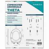 Copriwater Theta Grigio Chiaro 44,6X37,3 cm 1,9 kg