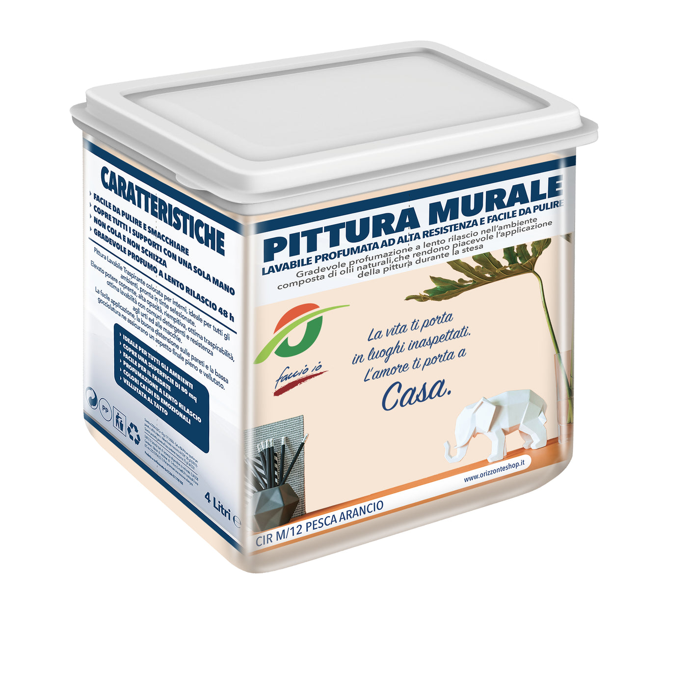 nbr pittura lavabile profumata pesca arancio 4lt ean 8053835015277