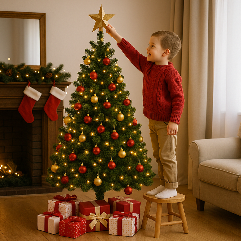 Albero di Natale Artificiale Meribel 150 cm Verde