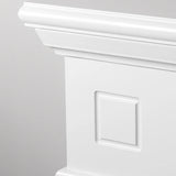 Camino Elettrico Da Terra Cambridge Legno Bianco