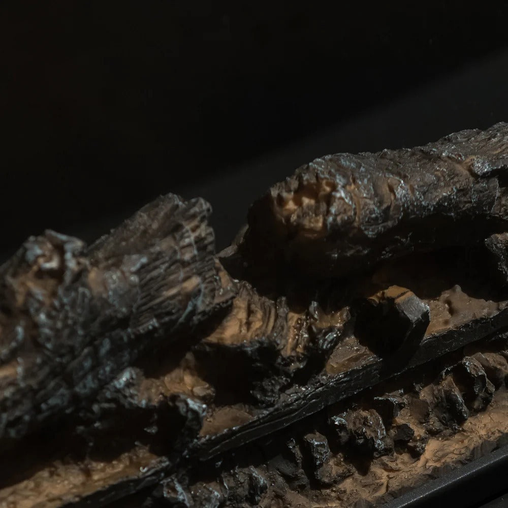 Camino Elettrico Da Terra Cambridge Legno Nero