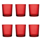 galileo casa set 6 bicchieri vetro 265ml rossi ean 8056159046804