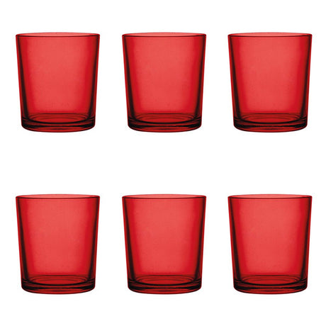 galileo casa set 6 bicchieri vetro 265ml rossi ean 8056159046804