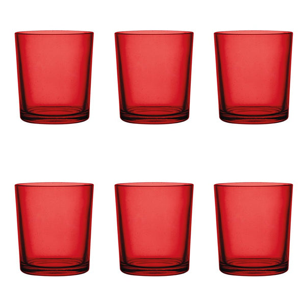 galileo casa set 6 bicchieri vetro 265ml rossi ean 8056159046804