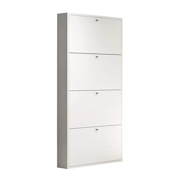 ctf scarpiera forio slim 4 ante bianca 145x72x15cm ean 8058333533483