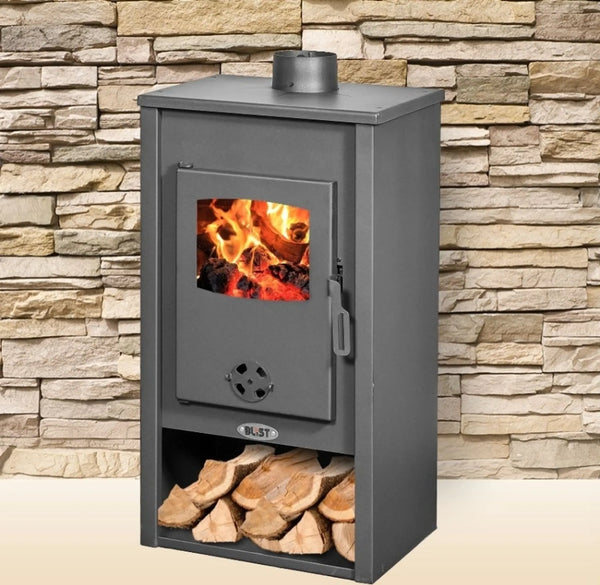 Stufa A Legna 8-9kw Basilea Grigia Blist 004920