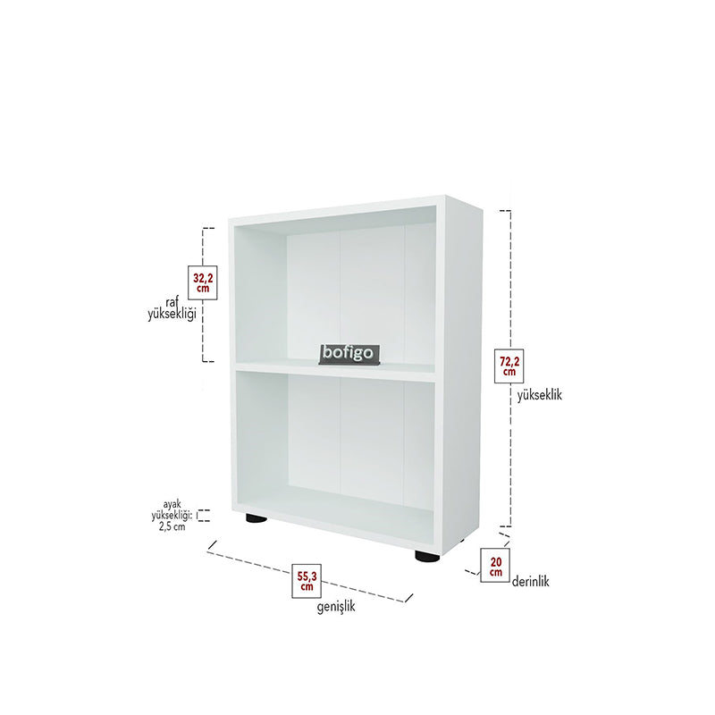 immagine-2-bofigo-libreria-2-ripiani-moderna-colore-bianca-ean-8683456002051