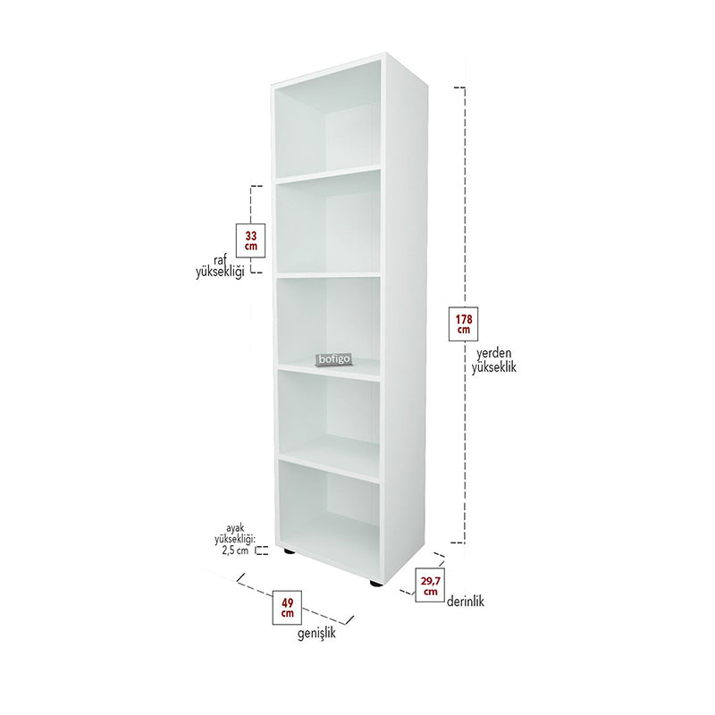 immagine-2-bofigo-libreria-costa-5-ripiani-colore-bianco-ean-8683456002327