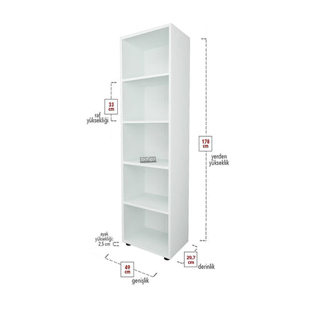 immagine-2-bofigo-libreria-costa-5-ripiani-colore-bianco-ean-8683456002327